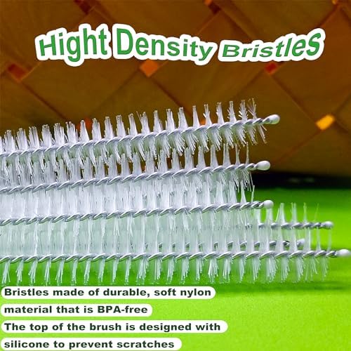 Straw Brush Long 14 Inch, Straws Cleaner Brush of Bristles Diameter