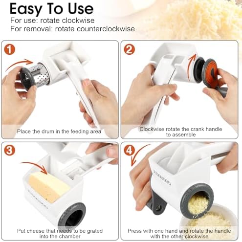 Hand Crank Rotary Cheese Grater
