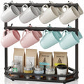 Coffee Mug Holder with Movable Hooks,16 Capacity Coffee Cup Holder for