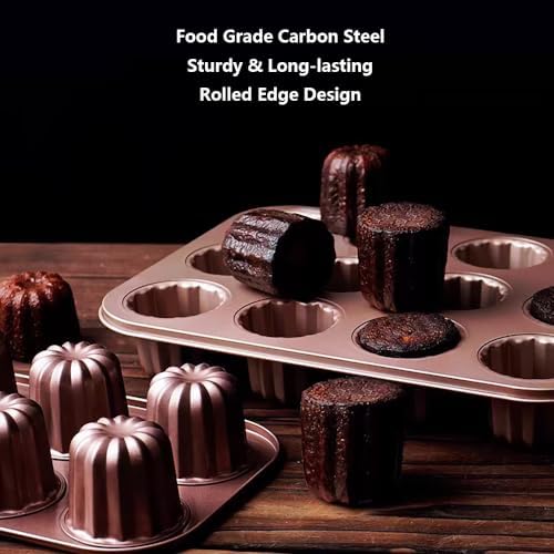 Cannele Mold Nonstick Muffin Cupcake Pan Carbon Steel Canele Cake