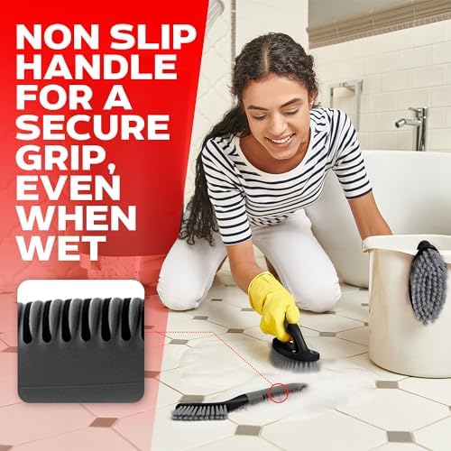 Scrub Brush Set of 3pcs, Ergonomic Handle