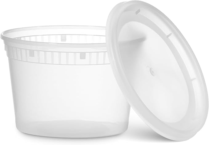 Munfix 48 Pack 16 Oz Plastic Deli Containers - Image 2
