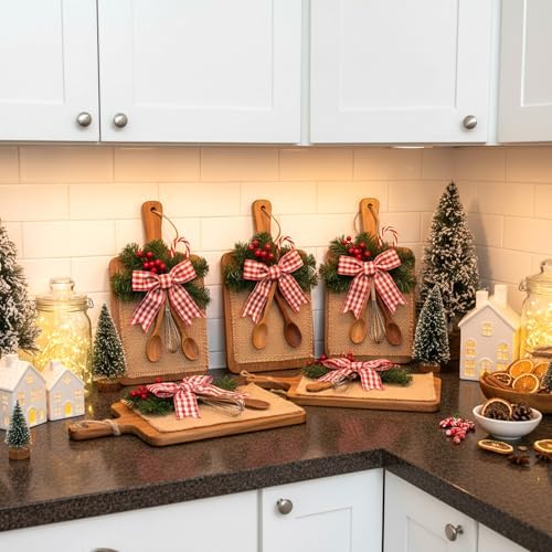 6 Pcs Acacia Wood Cutting Board Bulk with Handle, 15 x 7 Inch Kitchen Wooden Chopping Boards, Thicken Chopping Platter Charcuterie Serving Trays Blank Wood Boards for Pizza Bread Fruit Vegetables