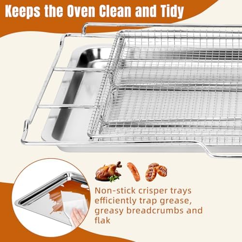 New upgrade Air Fry Tray for 30" Oven with Drip Pan