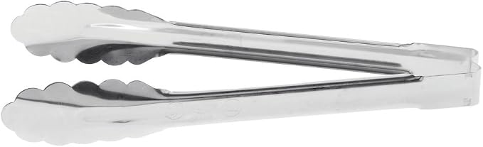Vollrath 9-1/2" Heavy-Duty One-Piece Stainless Steel Tongs by Vollrath