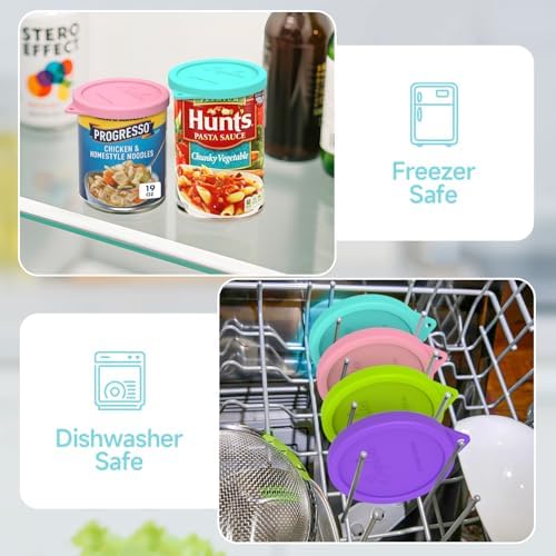 SOPHICO 4PCS 3.4in Silicone Can Lids