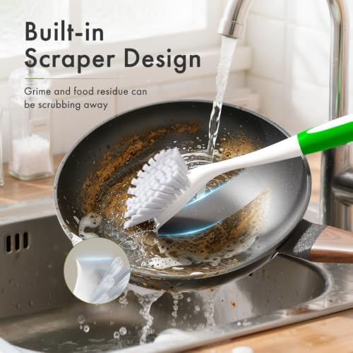 Amazer Dish Brush with Handle, 2 Pack