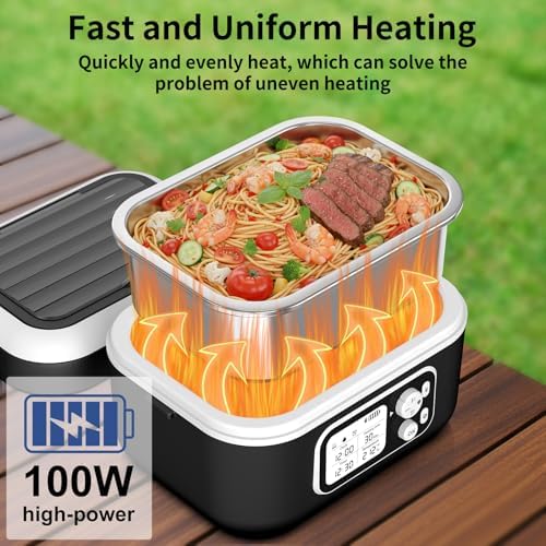 Cordless Electric Heated Lunch Box, 1.5L, Black