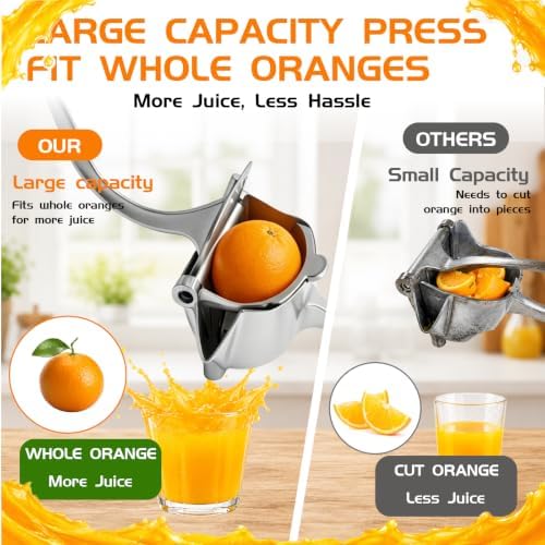 Manual Lemon Squeezer Citrus Press, Metal