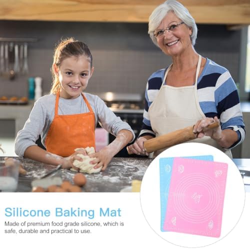 2pcs Silicone Pastry Rolling Mat for Dough Kneading and Baking Tools