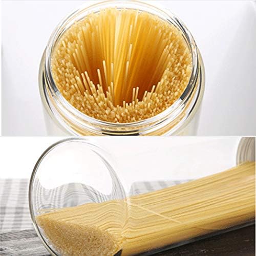 3Pcs Clear Plastic Food Storage Jar with Lid, Plastic Spaghetti Pasta