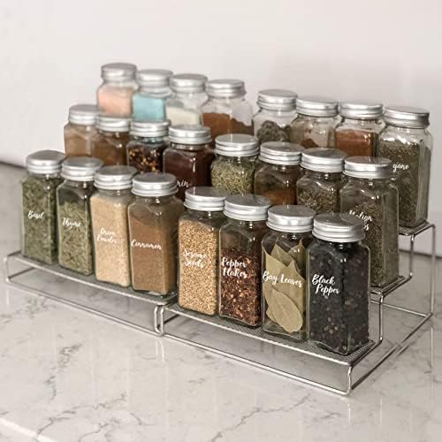 Talented Kitchen 3-Tier Stainless Steel Spice Rack - 24 Square 4oz