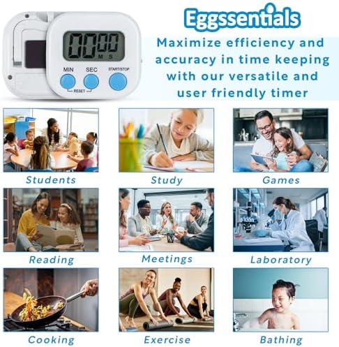 Pack of 4 Kitchen Timers with Big Digital Numbers