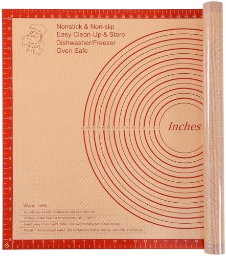 36 x 24 Inch Silicone Pastry Mat with Measurements