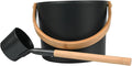 Sauna Bucket and Ladle Set, 1.85 Gallons Large Aluminum Sauna Bucket by BWWNBY