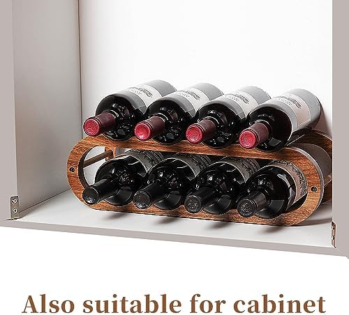 Navtcow Wine Rack and Water Bottle Organizer 2 in 1 for Cabinet and