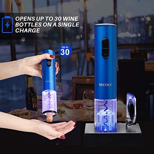 Secura Electric Wine Opener, Automatic Electric Wine Bottle Corkscrew