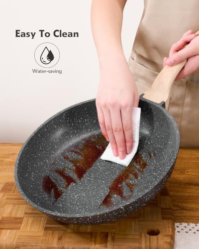 Non Stick Frying Pans, 8-Inch Healthy Non-Toxic Egg Pan Cooking Pan