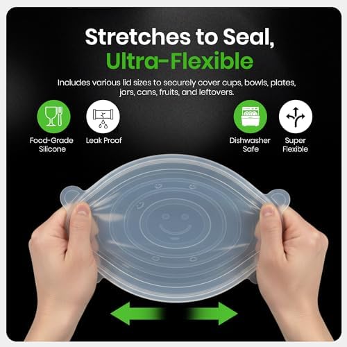 Silicone Stretch Lids, 10-Piece Set