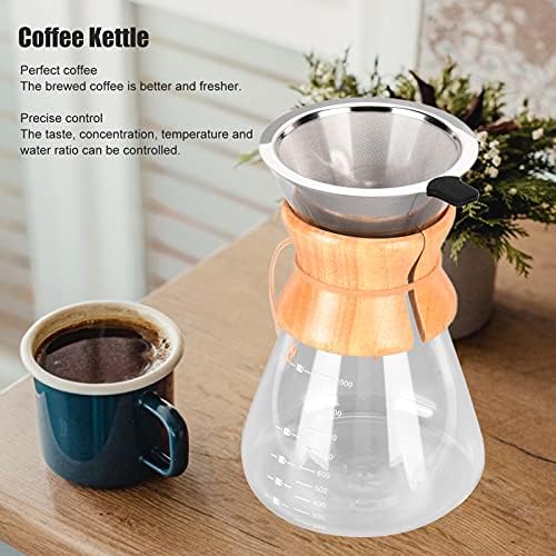 Pour Over Coffee Maker Set with Reusable Stainless Steel Filter