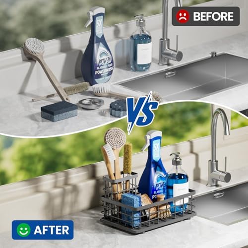 Extra Large Kitchen Sink Caddy with Drying Stone