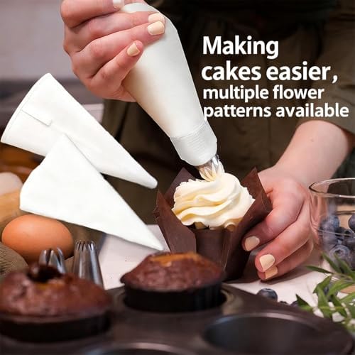 Reusable Piping Bags and Tips Set- GleeAnt Frosting Piping Kit for