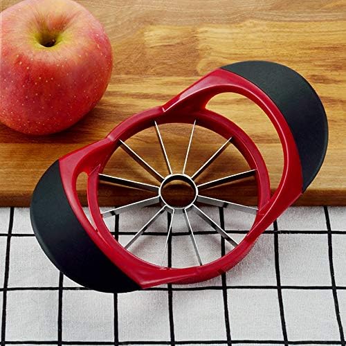 Apple Slicer and Corer, 12-Blade Stainless Steel with Red Frame