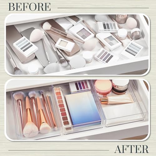 STORi SimpleSort 3-Piece Stackable Clear Drawer Organizer Set | 9" x