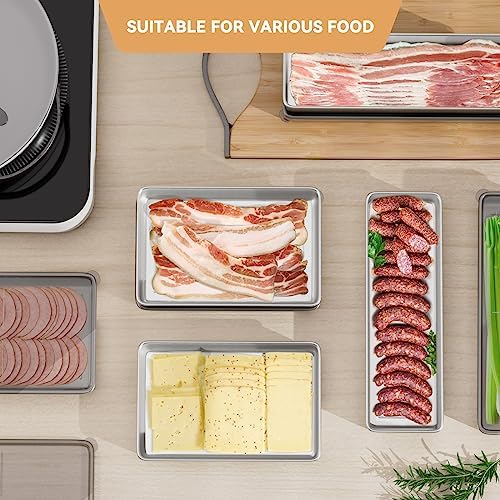Bacon Container for Refrigerator, 1 Pack 304 Stainless Steel Container