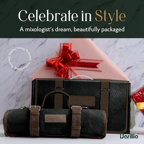 Barillio Bartender Bag (Without Tools) - Stylish, Waxed Canvas, Roll