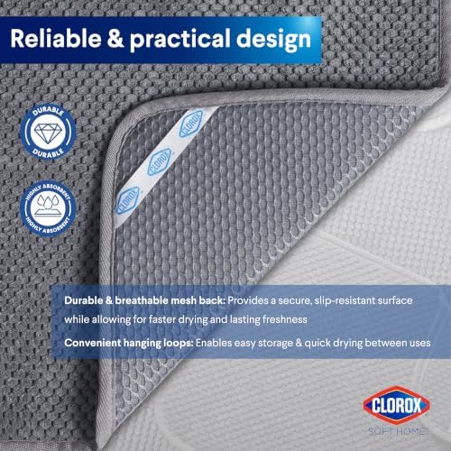 Clorox Plush Drying Mat - Polyester Polymide Blend - Ultra Absorbent