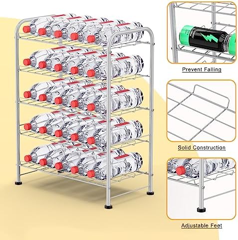 Water Bottle Holder Organizer 5 Tier Water Bottle Storage Rack