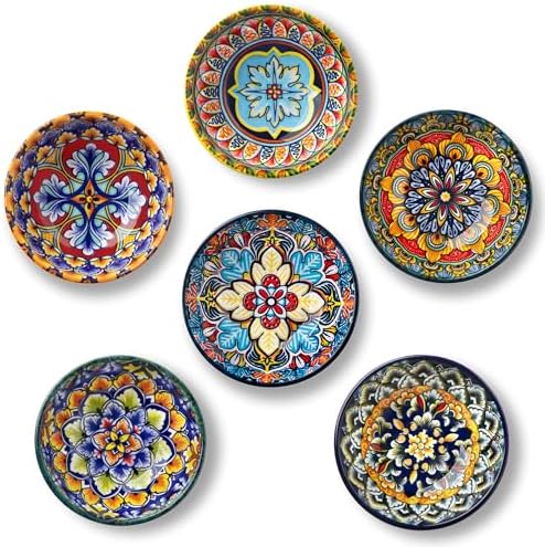 vancasso SIMI 2.7 Oz Ceramic Dipping Bowls Set of 6, Bohemian Sauce