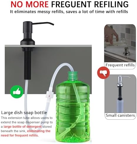 Sink Soap Dispenser Extension Tube Kit, 47" Under Counter