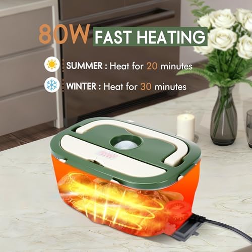 AOSION 80W Electric Heated Lunch Box, 1.5L