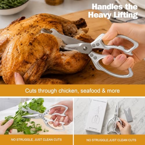 All Purpose Detachable Kitchen Scissors,Heavy Duty,Protective Sheath