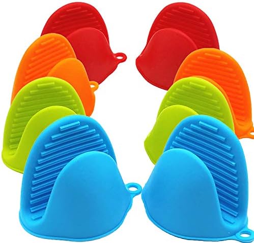 NEPAK Silicone Cooking Pinch Grips, 4 Pairs