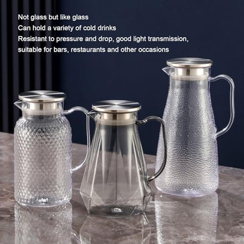 Glass Pitcher with Lid, Water Pitcher Filter Acrylic Pitchers for