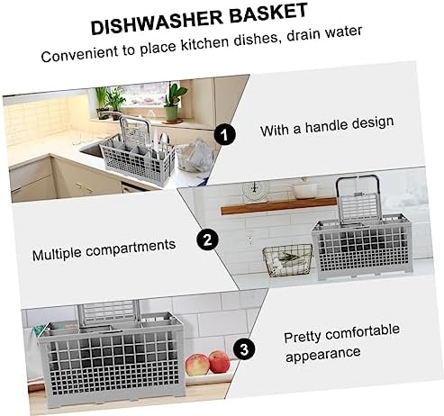 Dishwasher Basket Xmas Cutlery Storage Box Plastic with Many