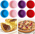 Silicone Quiche Pan, 8 Pack Silicone Tart and Pie Molds, Round 4 Inch