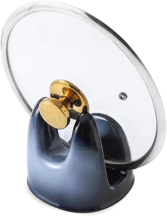Nihow Pot Lid Holder: Stable Ceramic Pan Lid Holder by Nihow