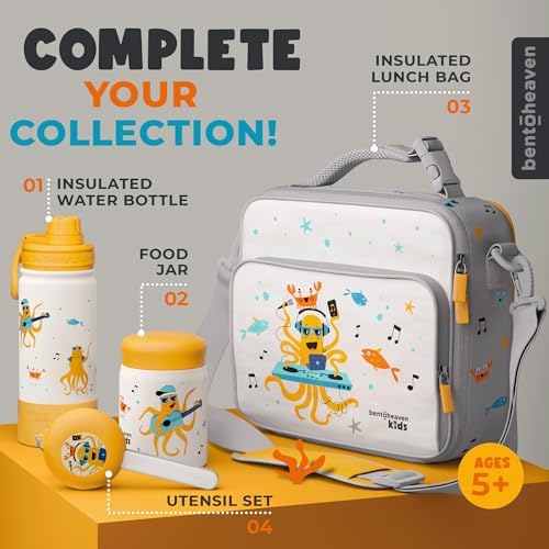 Bentoheaven Kids Food Jar, 10 oz Insulated Hot Food Container, Orange