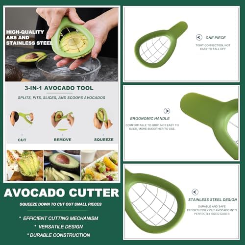 Avocado Slicer Tools 3 PCS - Avocado Saver for Fridge to Keep