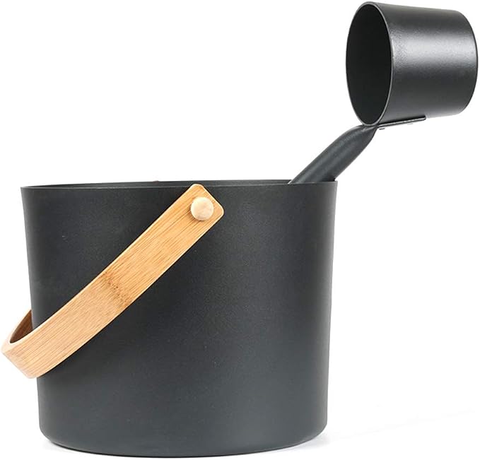 Sauna Bucket and Ladle Set, 1.85 Gallons Large Aluminum Sauna Bucket - Image 6