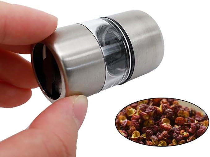 FGDTREE Portable Stainless Steel Salt and Pepper Grinder Mini Grinding - Image 9
