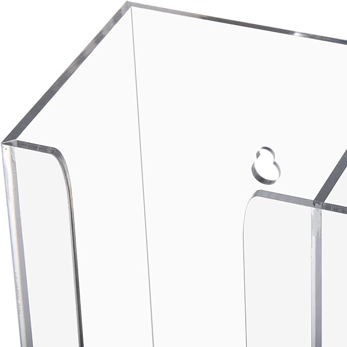 Acrylic Coffee Cup and Lid Storage Organizer, 3 Compartment Disposable Paper - Image 4