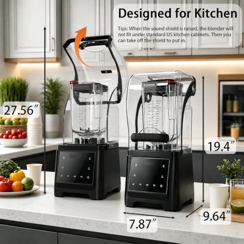 2200W Blender, 5 Min Timer, 9 Speeds