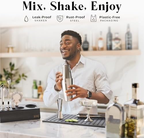 BARE BARREL® Mixology Bartender Kit Bar Set | 14-Piece Cocktail Shaker