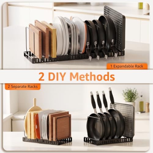 Cutting Board and Baking Sheet Organizer for Cabinet with Solid Metal