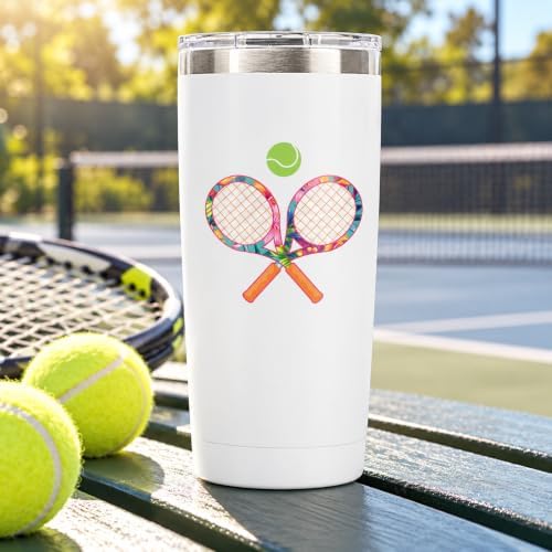 Tennis Gifts for Women - Insulated 20 oz Wine, Coffee Drink Tumbler